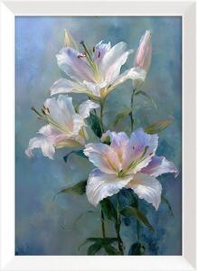 Tištěný obraz s rámem 56x75 cm Lilies – Styler