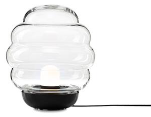 Bomma Luxusní stojací lampa Blimp medium, ø 45 cm Barva skla: černá montura, čiré sklo