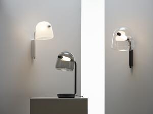 Nástěnná lampa Brokis Mona medium Wall PC970, 2700K Kabel: Textilní bílý, Povrch Montury: Černý matný komaxit, Barva skla: Transparentní číré sklo