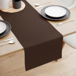 Goldea běhoun na stůl 100% bavlněné plátno - tmavě hnědý 35x140 cm