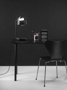 Stolní lampa Brokis Mona small table PC950, 5000K Kabel: Textilní černý, Povrch Montury: Černý matný komaxit, Barva skla: Černá - transparentní sklo