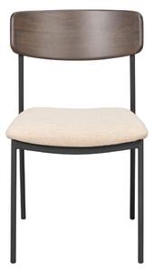 Krémovo-tmavě hnědé jídelní židle v sadě 2 ks Maymont – Rowico
