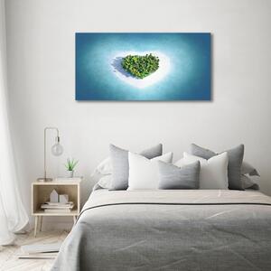 Foto obraz na plátně Ostrov tvar srdce oc-62543083