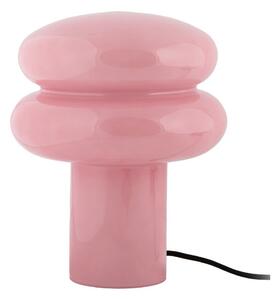 Růžová skleněná stolní lampa (výška 24 cm) Incesante – Leitmotiv