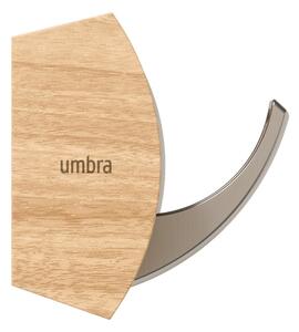 Nástěnný věšák z topolového dřeva v přírodní barvě Flip – Umbra
