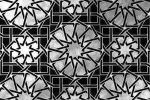 Tapeta orientální mozaika v černobílém provedení - 150x100 cm