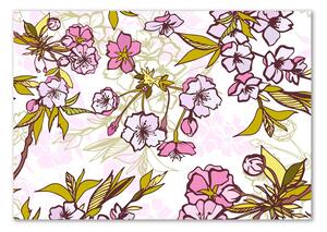 Foto obraz sklo tvrzené Květy višně osh-63762757