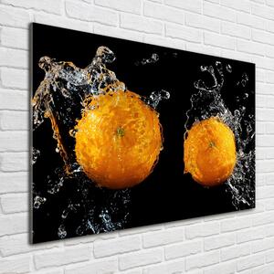 Moderní skleněný obraz z fotografie Pomeranče a voda osh-63932923