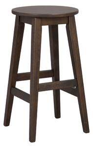Tmavě hnědé barové židle z dubového dřeva v sadě 2 ks (výška sedáku 65 cm) Austin – Rowico