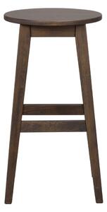Tmavě hnědé barové židle z dubového dřeva v sadě 2 ks (výška sedáku 65 cm) Austin – Rowico