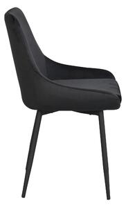 ROWICO Sametová jídelní židle SIERRA černá 110467