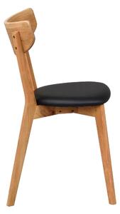 ROWICO Dřevěná jídelní židle AMI dub s koženým podsedákem 113031