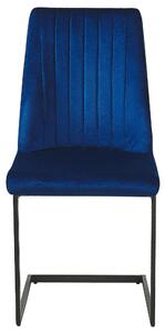 Umělý samet Konzolová židle Sada 2 ks Námořnická modrá LAVONIA