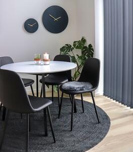 House Nordic Kožená jídelní židle STOCKHOLM černá 1001118