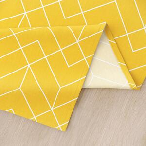 Goldea prostírání na stůl 100% bavlněné plátno - mozaika na žlutém - sada 2ks 30 x 40 cm