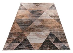 Makro Abra Kusový koberec ELEFANTA SR-11 Geometrický šedý žlutý černý Rozměr: 80x150 cm