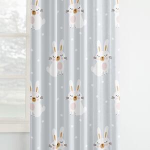 Goldea dětský bavlněný závěs - zasnění králíčci 160x150 cm