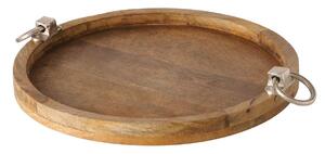 TÁC, dřevo, kov, 45/45/7 cm - Tácy & podnosy