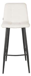 LABEL51 Barová židle JELT bílé bouclé 105cm UK-30.455