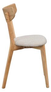 ROWICO Dřevěná jídelní židle AMI dub se šedým sedákem 113018