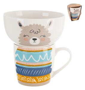 Porcelánový set hrnku a misky 2 ks 350 ml – Orion