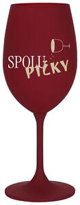 SPOLUPIČKY - bordó sklenička na víno 350 ml