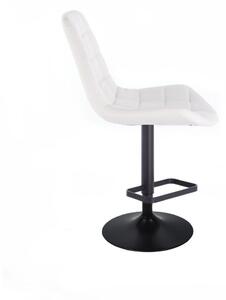 LuxuryForm Barová židle PARIS na černém talíři - bílá