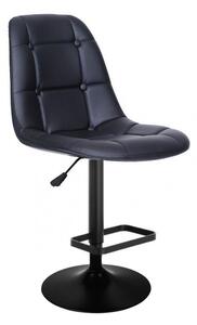 Barová židle SAMSON na černém talíři - černá