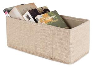 Béžový látkový úložný box 28x12x12 cm Sandy – Compactor