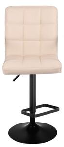 LuxuryForm Barová židle TOLEDO na černém talíři - krémová