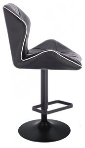LuxuryForm Barová židle MILANO MAX na černém talíři - černá