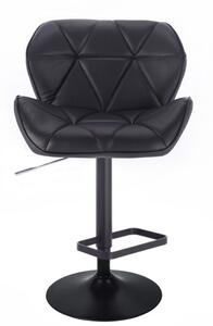 LuxuryForm Barová židle MILANO na černém talíři - černá
