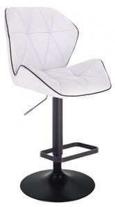 Barová židle MILANO MAX na černém talíři - bílá