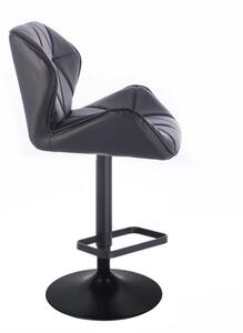 LuxuryForm Barová židle MILANO na černém talíři - černá