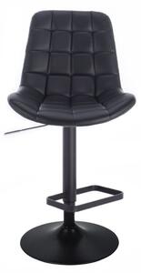 LuxuryForm Barová židle PARIS na černém talíři - černá