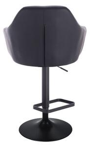 LuxuryForm Barová židle ROMA na černém talíři - černá