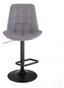 LuxuryForm Barová židle PARIS na černém talíři - šedá
