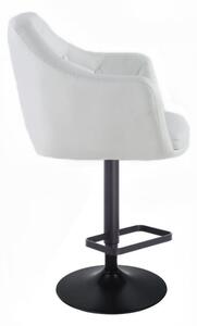 LuxuryForm Barová židle ANDORA na černém talíři - bílá