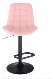 LuxuryForm Barová židle PARIS na černém talíři - růžová