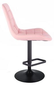 LuxuryForm Barová židle PARIS na černém talíři - růžová