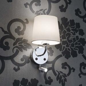 Redo Nástěnná LED lampa Piccadilly 1xE27 + LED 3W Barva: Chrom, Barva stínidla: šedá