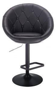LuxuryForm Barová židle VERA na černém talíři - černá