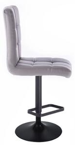 LuxuryForm Barová židle TOLEDO na černém talíři - šedá