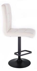 LuxuryForm Barová židle TOLEDO na černém talíři - bílá