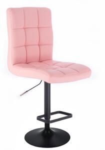 LuxuryForm Barová židle TOLEDO na černém talíři - růžová
