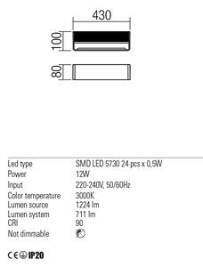 Redo Nástěnné LED svítidlo Duel, ø43cm
