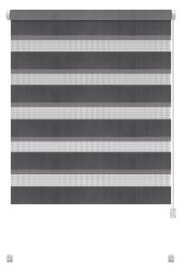 Tmavě šedá roleta den a noc 42,5x150 cm Zebra – Gardinia