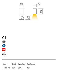 Redo Venkovní nástěnné svítidlo Punta v:9cm, IP44