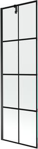 MEXEN - Next zástěna vanová, 1-křídlo, 60 x 150 cm - černá/vzor - pevná - černá - 895-060-000-00-77-70