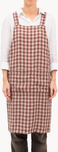 Lněná zástěra Chocolate Gingham